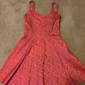 Tangerine with gold accent dress